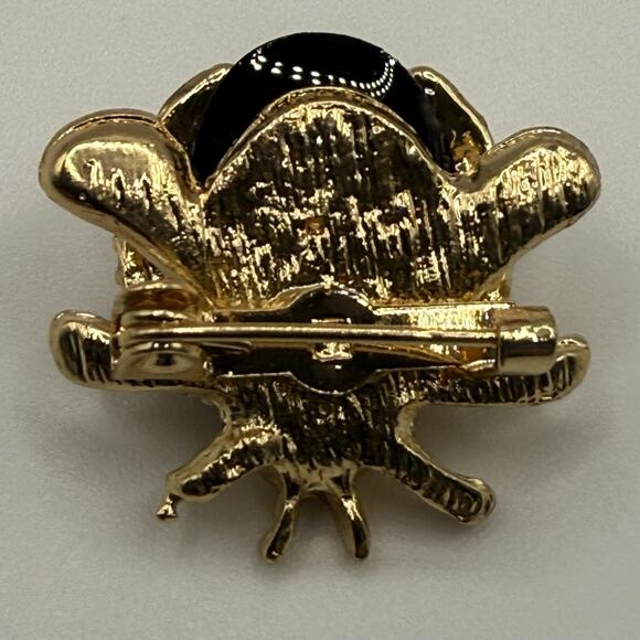 Gold Tone Ladybug Pin Purple Rhinestone - Picture 2 of 4